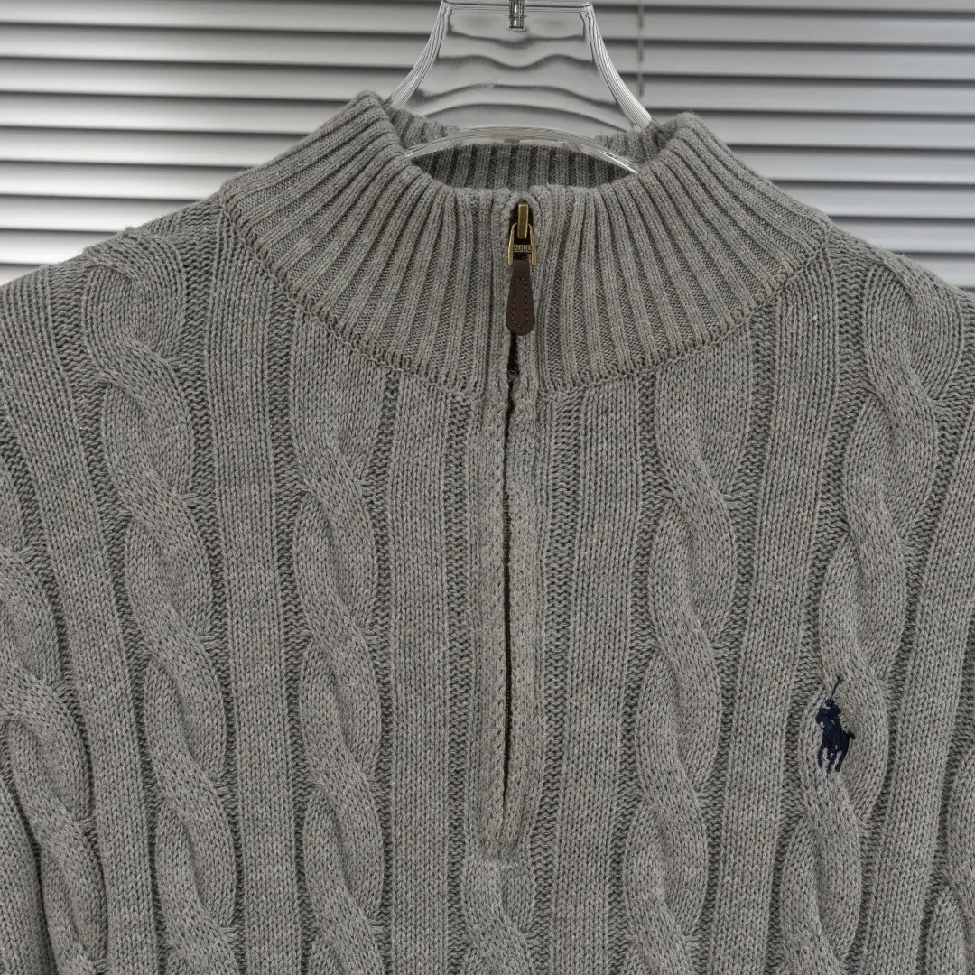 P290 top version (different currencies) You can scan the QR code to enter the official website Style: Ralph Lauren POLO Ralph Lauren small label embroidered knitted old money style half-zip pullover long-sleeved sweater Color: Picture color Size: XS-XL Fabric: Pure cotton Accessories: Full set of customized accessories No gender distinction, same style for men and women